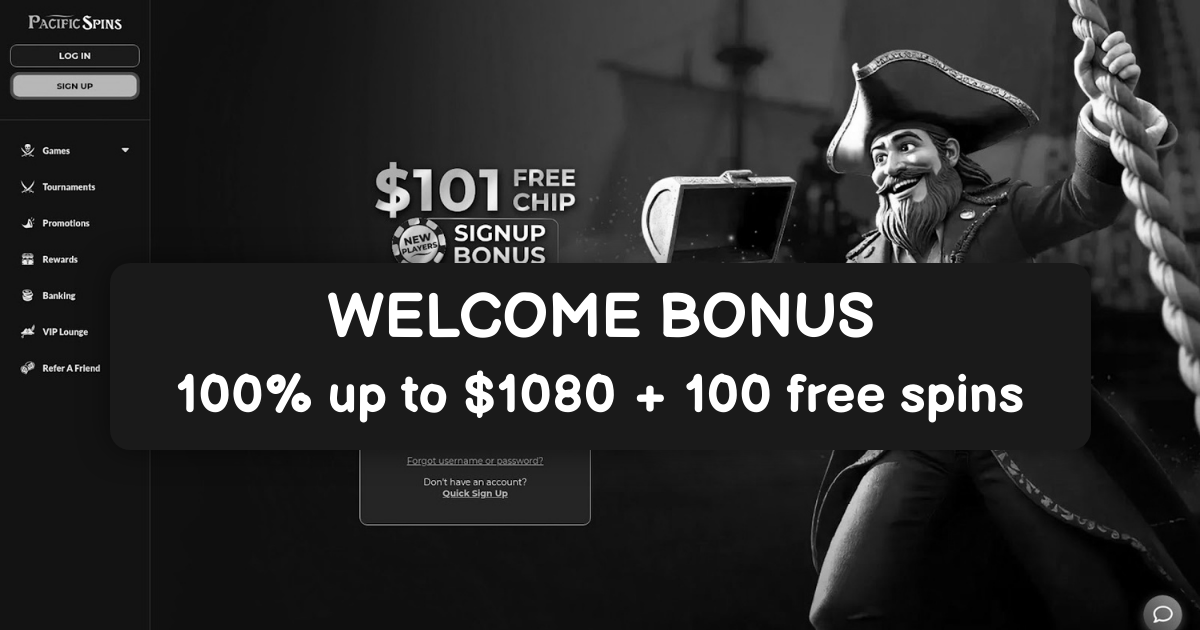 Pacific Spins Casino | No Deposit Bonus & Free Spins